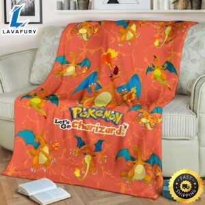 Let s Go Charizard Pokemon Gift Idea For Fan Pokemon Blanket 2 c7jhqy.jpg
