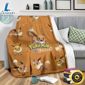 Let s Go Eevee Pokemon Funny Gift For Fan Pokemon Blanket 3 s9rzy8.jpg