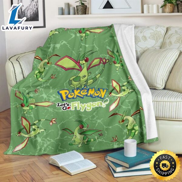 Let’s Go Flygon Pokemon Funny Gift For Fan Pokemon Blanket