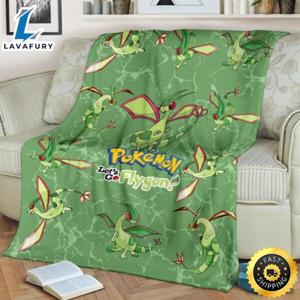 Let’s Go Flygon Pokemon Funny Gift For Fan Pokemon Blanket