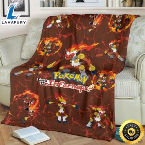 Let s Go Infernape Funny Poke Fan Gift Idea Pokemon Blanket 2 usclgt.jpg