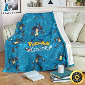 Let’s Go Lucario Pokemon Funny Gift Idea Pokemon Blanket
