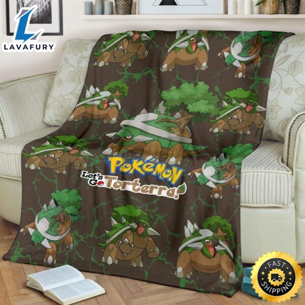 Let’s Go Torterra Pokemon Funny Gift For Fan Pokemon Blanket