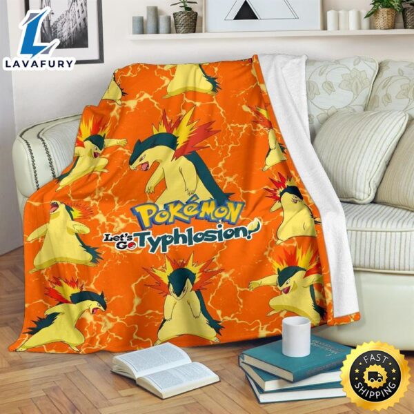 Let’s Go Typhlosion Pokemon Funny Gift Idea Pokemon Blanket