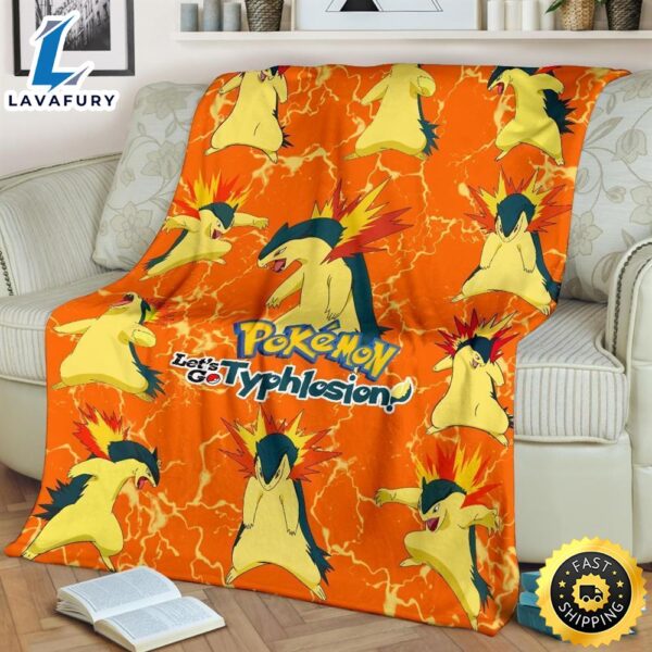 Let’s Go Typhlosion Pokemon Funny Gift Idea Pokemon Blanket
