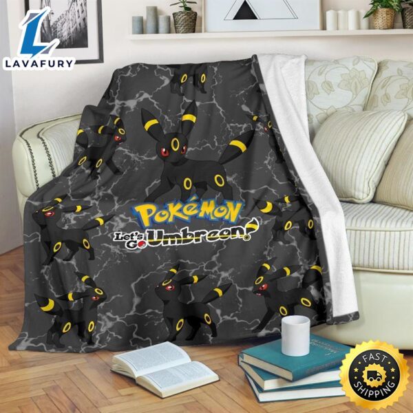 Let’s Go Umbreon Pokemon Fan Gift Idea Pokemon Blanket