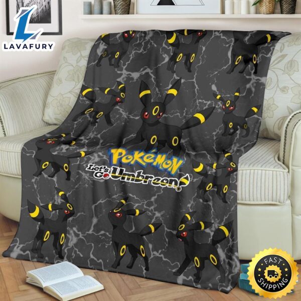Let’s Go Umbreon Pokemon Fan Gift Idea Pokemon Blanket