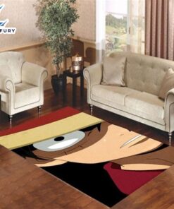 Luffy One Piece Cartoon Half Face Rug