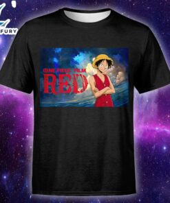 One Piece 2023 Movie Red Unisex Black T Shirt lgnm9y.jpg