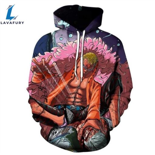 One Piece Donquixote Doflamingo Anime 3D Hoodie