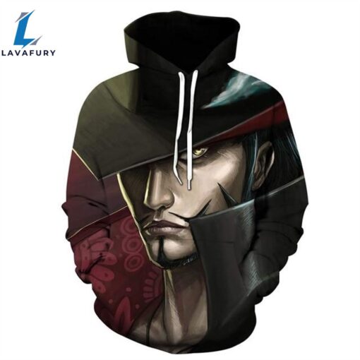 One Piece Dracule Mihawk Anime 3D Hoodie