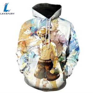 One Piece Hoodies Ace And Marco One Piece Anime 3D Hoodie