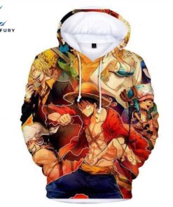 One Piece Hoodies Mugiwara One Piece Anime 3D Hoodie