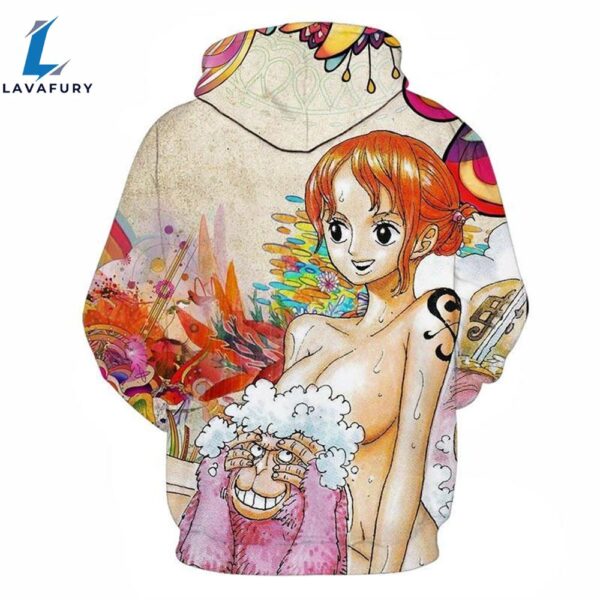 One Piece Nami Shower Anime 3D Hoodie