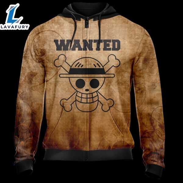 One Piece Wanted Dead Or Alive Hoodie Anime