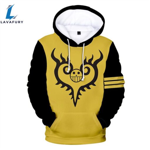 One Piece Yellow Jolly Roger Anime 3D Hoodie