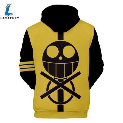 One Piece Yellow Jolly Roger Anime 3D Hoodie