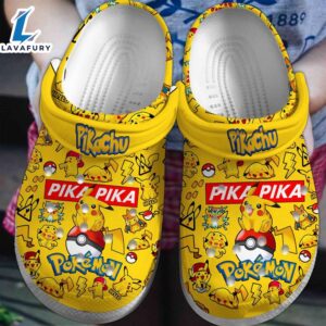 Pikachu Pokemon Anime Cartoon Crocs Crocband Clogs Shoes Comfortable For Men Women and Kids