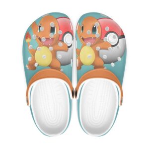 Pokemon Charmander Cartoon Crocs Crocband Shoes Clogs Custom Name For Men Women and Kids