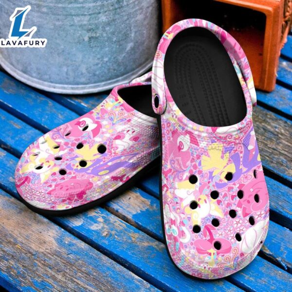 Pokemon Fairy Anime Pattern Crocs Classic Clogs Shoes In Pink