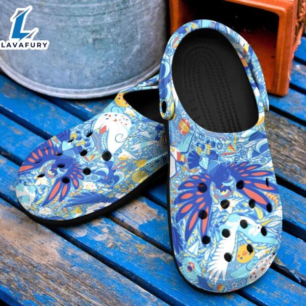 Pokemon Flying Anime Crocs Classic Clogs Shoes In Blue