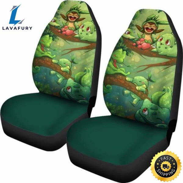 Pokemon Grass Car Seat Covers Universal Fit