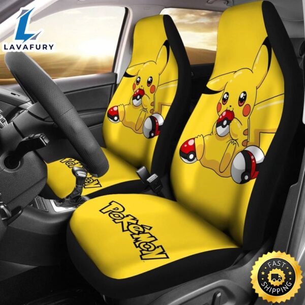 Pretty Pikachu Car Seat Covers Pokemon Anime Fan Gift