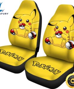 Pretty Pikachu Car Seat Covers Pokemon Anime Fan Gift 2 x0793m.jpg