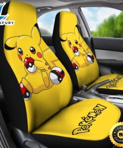 Pretty Pikachu Car Seat Covers Pokemon Anime Fan Gift 3 dktf7u.jpg
