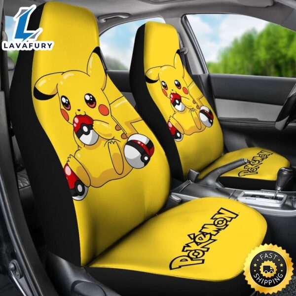 Pretty Pikachu Car Seat Covers Pokemon Anime Fan Gift
