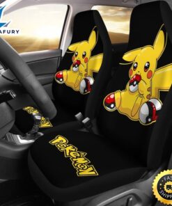 Pretty Pikachu Pokemon Anime Fan Gift Car Seat Covers 1 fvy5io.jpg