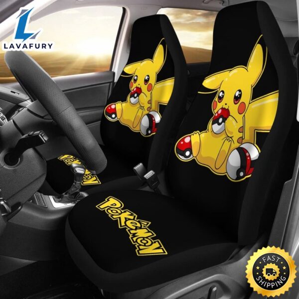 Pretty Pikachu Pokemon Anime Fan Gift Car Seat Covers