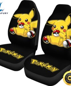 Pretty Pikachu Pokemon Anime Fan Gift Car Seat Covers 2 ro4gza.jpg
