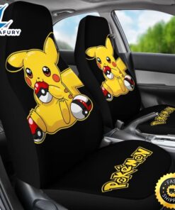 Pretty Pikachu Pokemon Anime Fan Gift Car Seat Covers 3 krtxvv.jpg