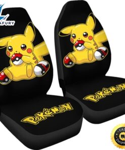 Pretty Pikachu Pokemon Anime Fan Gift Car Seat Covers 4 uoh6zc.jpg