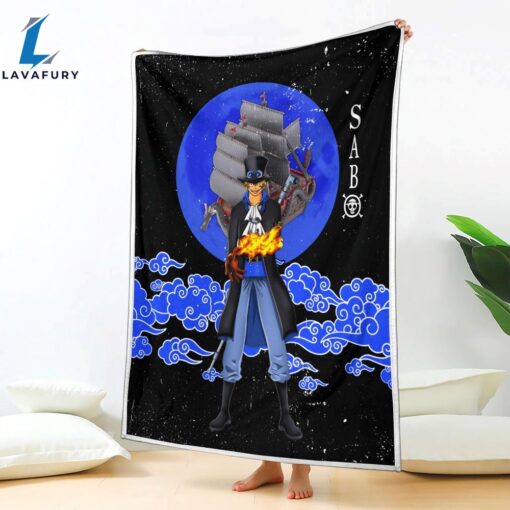 Sabo Moon Style One Piece Anime Blanket