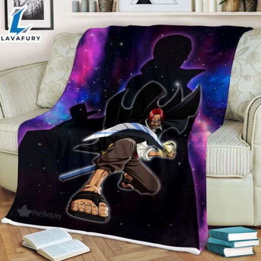 Shanks Fleece Galaxy One Piece Anime Blanket