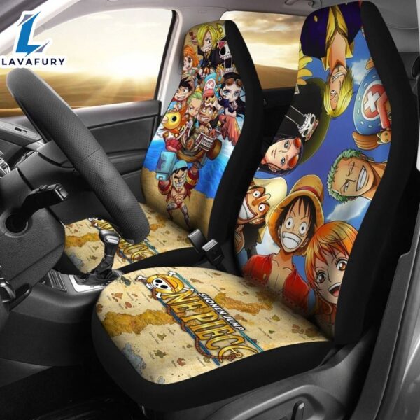 Shonen Jump One Piece Full Character Car Seat Covers Lt03 Universal Fit