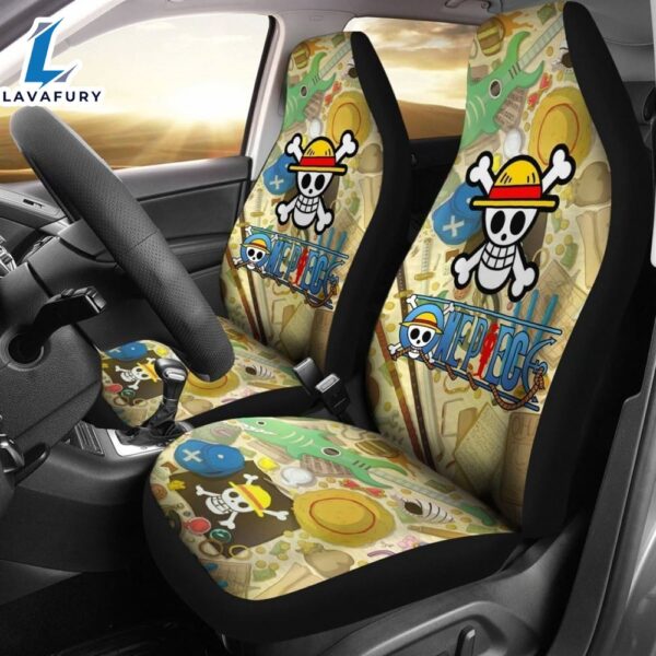 Skull One Piece Movie Car Seat Covers Universal Fit