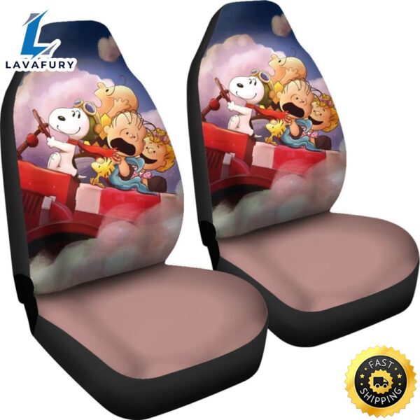 Snoopy And Cloud Dream Car Seat Covers Amazing Best Gift Ideas Universal Fit