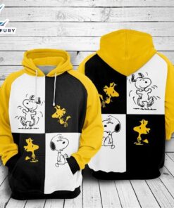 Snoopy And Woodstock Black Yellow…