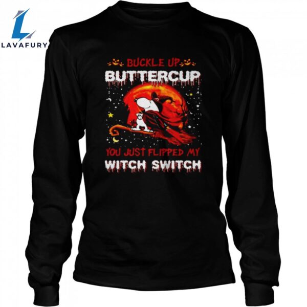 Snoopy Cardinals Buckle Up Buttercup You Just Flipped Halloween Unisex Shirt