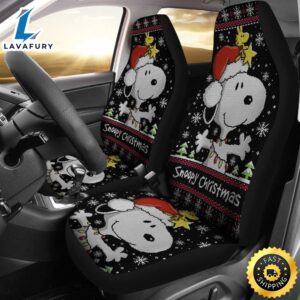 Snoopy Christmas Fan Art Car Seat Cover Universal Fit
