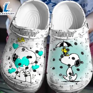 Snoopy Movie White 3D Clog Shoes