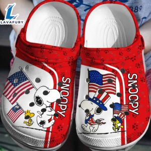 Snoopy 4th Of July 3D Clog Shoes