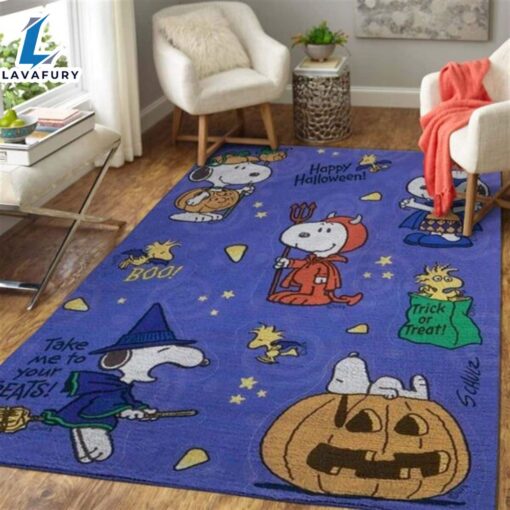 Snoopy Cute Carpet Rectangle Halloween Rug Carpet