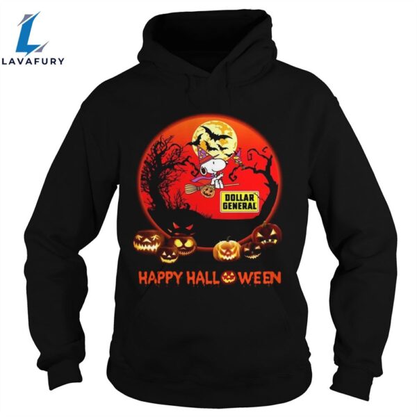 Snoopy Dollar General Pumpkin Happy Halloween Moon Unisex Shirt