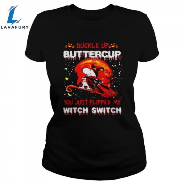 Snoopy Falcons Buckle Up Buttercup You Just Flipped Halloween Unisex Shirt