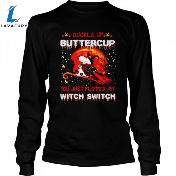 Snoopy Falcons Buckle Up Buttercup You Just Flipped Halloween Unisex Shirt
