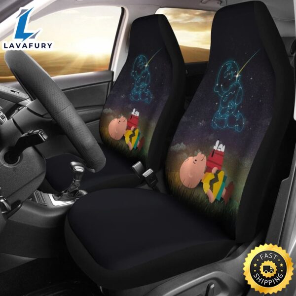 Snoopy Friends Forever Seat Covers Amazing Best Gift Ideas Universal Fit